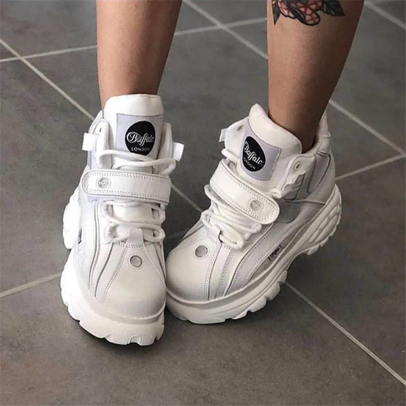 Amozae-- Top Quality Chunky Shoes Genuine Leather Shoes Platform London Women Casual Sneakers Brand Luxury Dad Shoes Platform Boots Woman