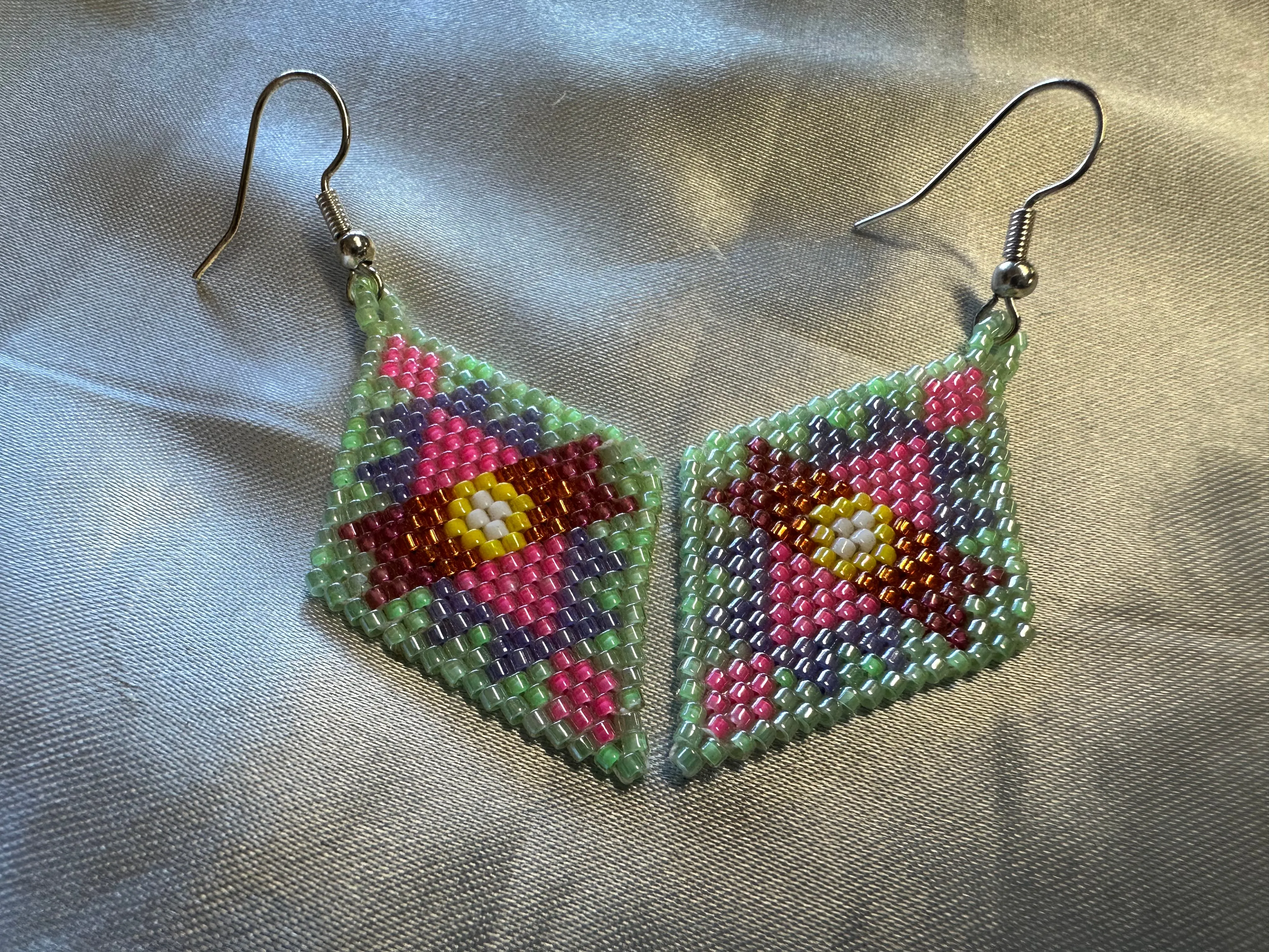 Beaded 'Diamonds' Posts & Dangles