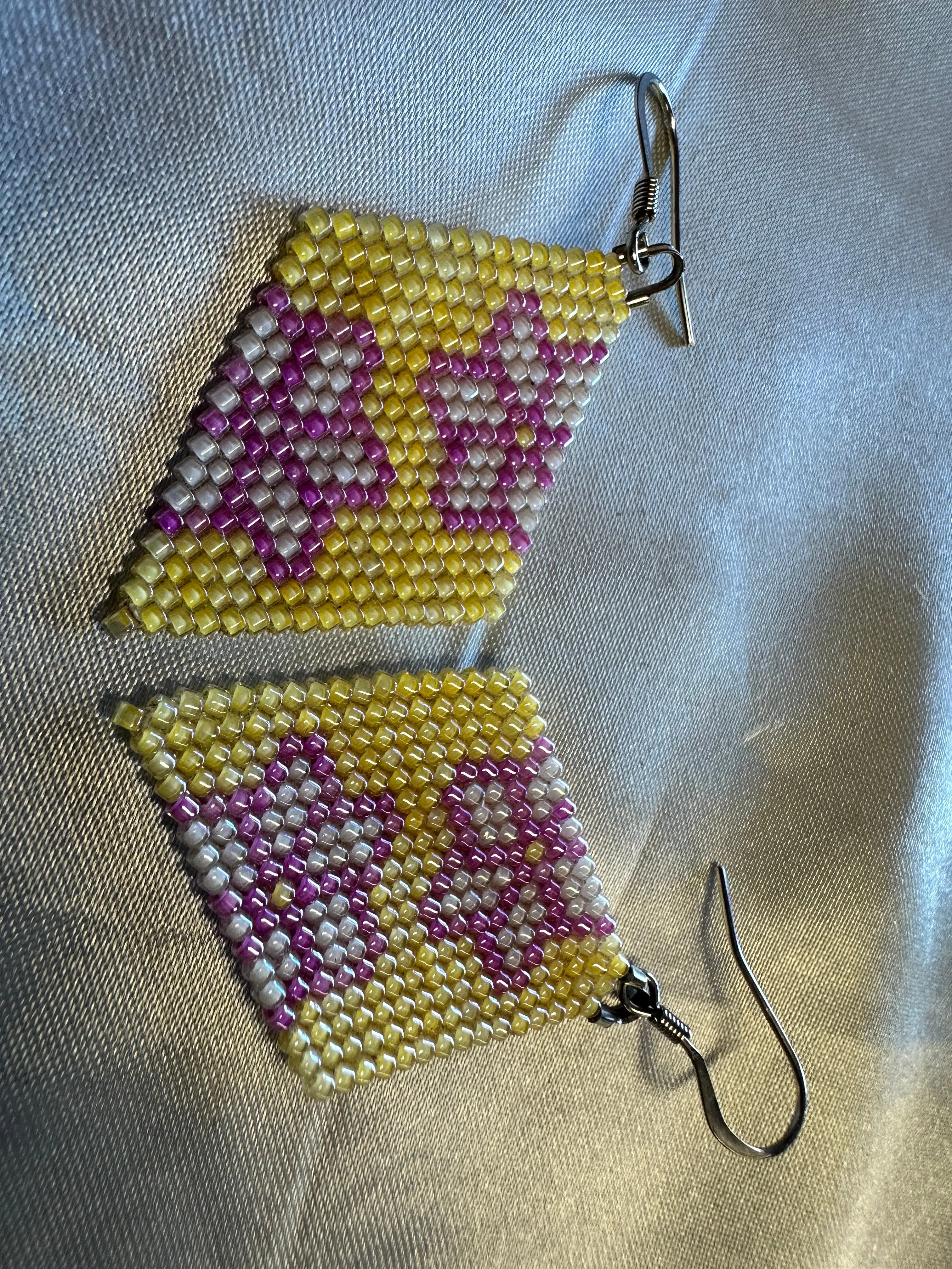 Beaded 'Diamonds' Posts & Dangles