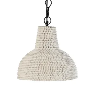 Beaded Hanging Lamp White