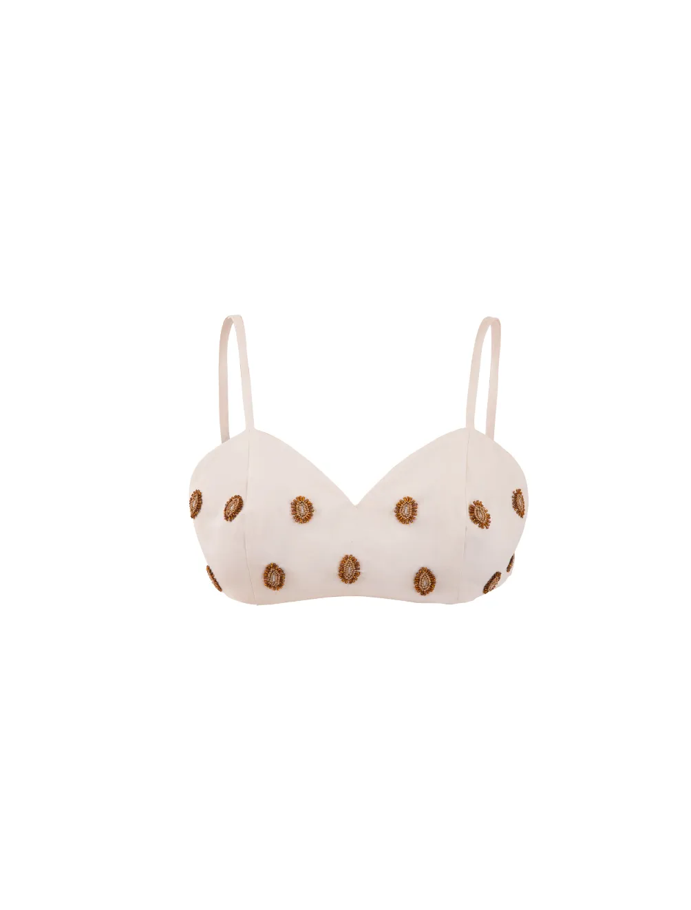 Beige Handwoven Bralette