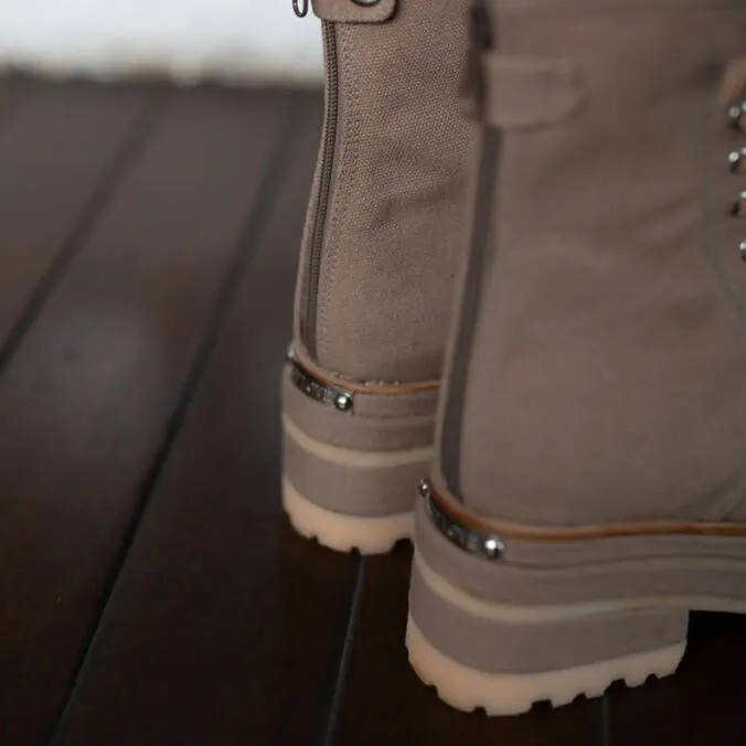 Canva combat boots