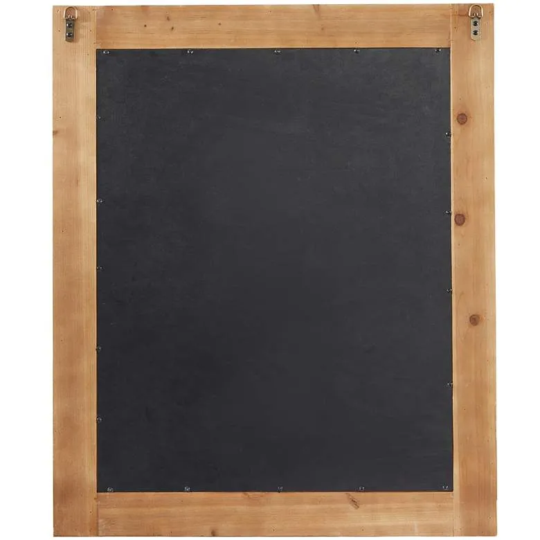 Distressed Wood Rectangular Wall Mirror
