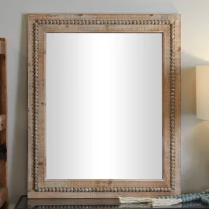 Distressed Wood Rectangular Wall Mirror
