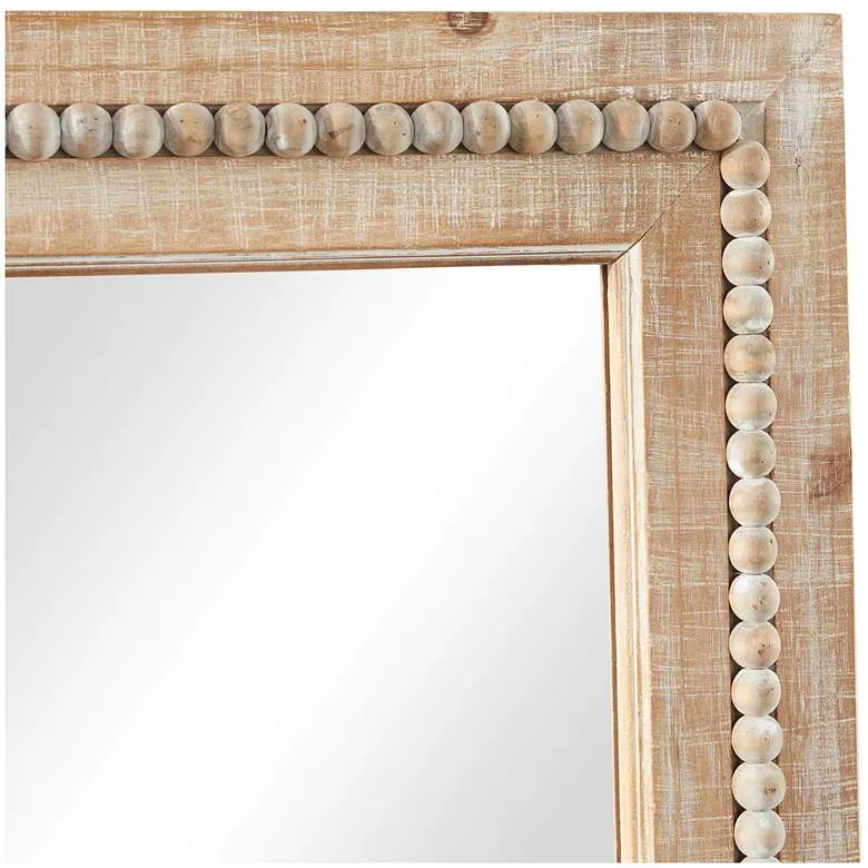 Distressed Wood Rectangular Wall Mirror