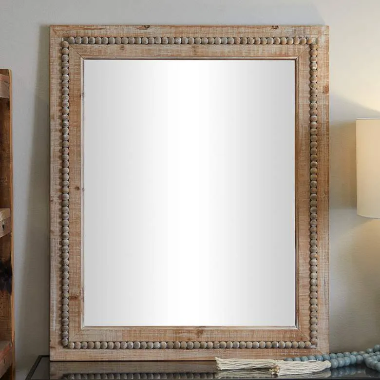 Distressed Wood Rectangular Wall Mirror
