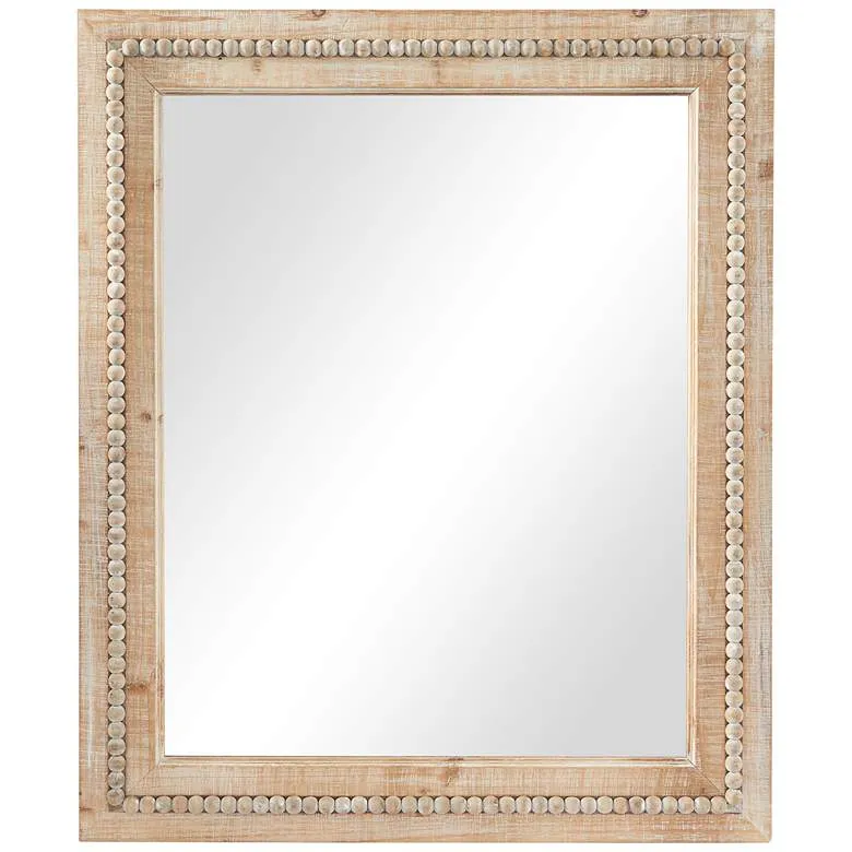 Distressed Wood Rectangular Wall Mirror