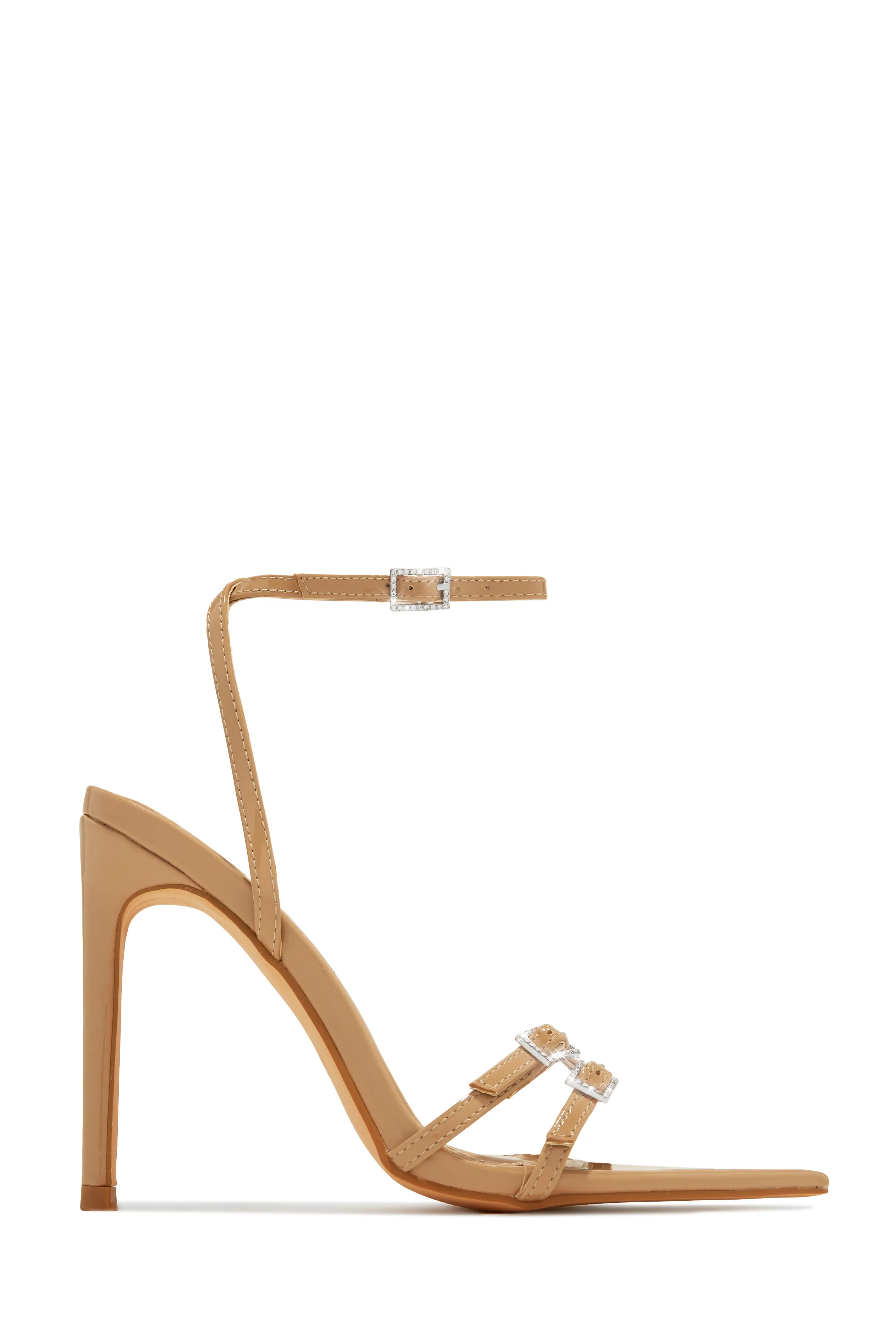 Glamorous Party Embellished High Heels - Bone