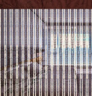 Heart Home HEART0606 Door Decorative Room Window Divider Sheer Fringe Thread Plain Strings Hanging Plastic Curtains (Maroon, 7 x 4 ft)