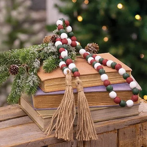 Holiday Multi-Color 48"L Beaded Garland