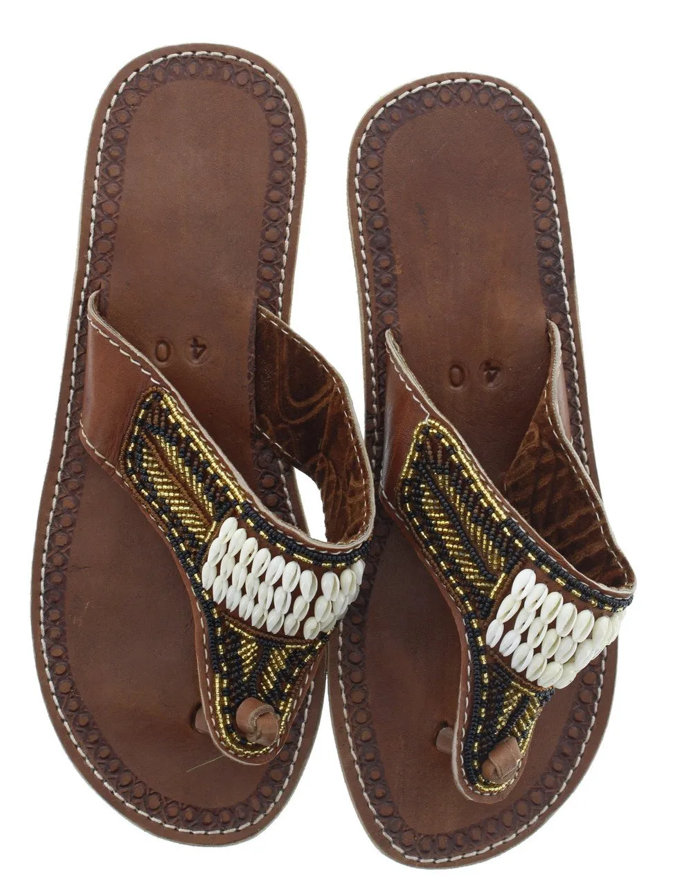 Leather Sandals Size 9.5 (US) 40 (EURO)