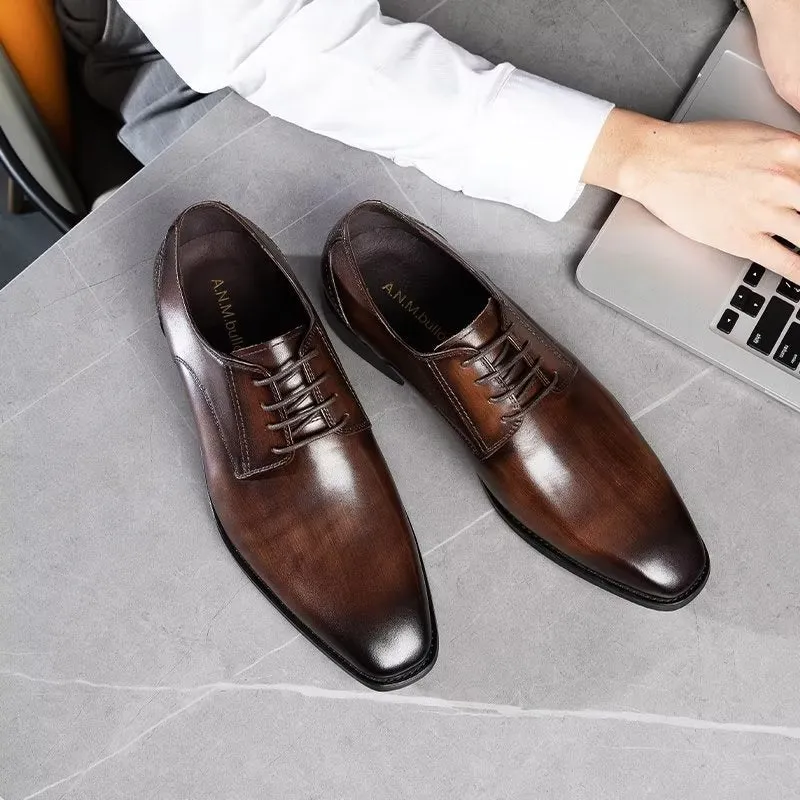LuxeSmooth Exquisite Pattern Derbies Dress Shoes