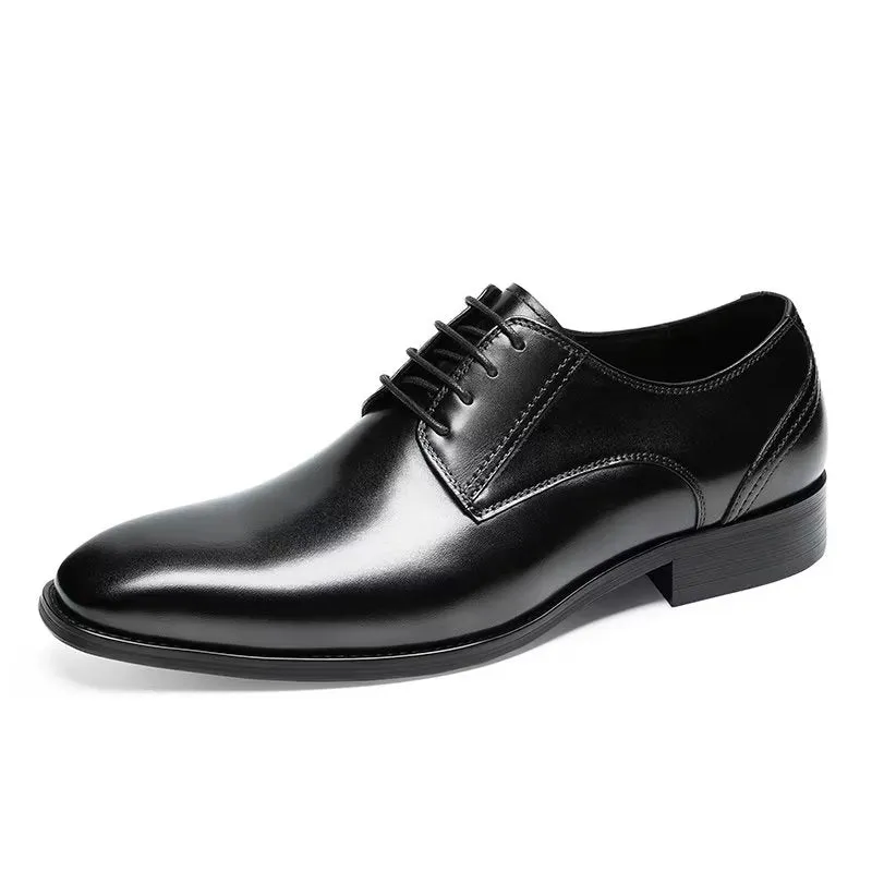 LuxeSmooth Exquisite Pattern Derbies Dress Shoes