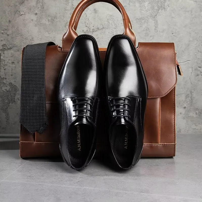 LuxeSmooth Exquisite Pattern Derbies Dress Shoes