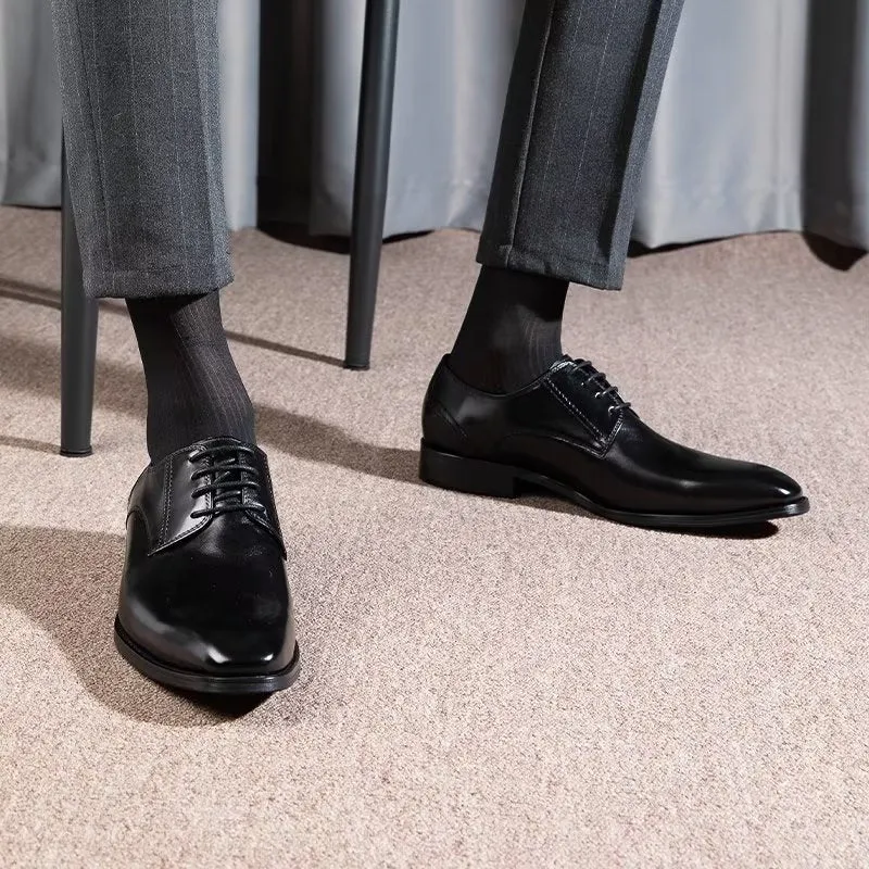 LuxeSmooth Exquisite Pattern Derbies Dress Shoes