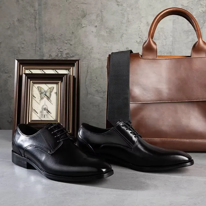 LuxeSmooth Exquisite Pattern Derbies Dress Shoes
