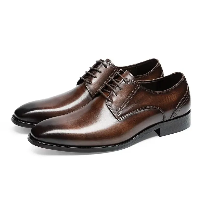 LuxeSmooth Exquisite Pattern Derbies Dress Shoes