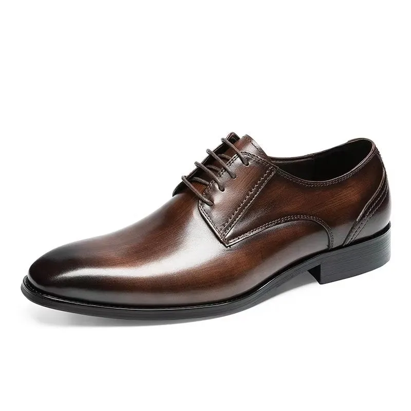 LuxeSmooth Exquisite Pattern Derbies Dress Shoes