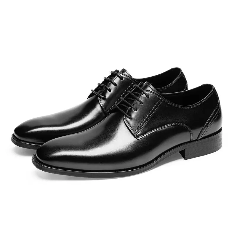 LuxeSmooth Exquisite Pattern Derbies Dress Shoes