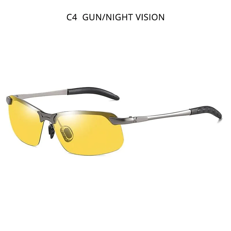 Men Intelligent Smart Photochromic Polarised Chameleon Night Vision Driving Glasses