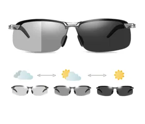 Men Intelligent Smart Photochromic Polarised Chameleon Night Vision Driving Glasses