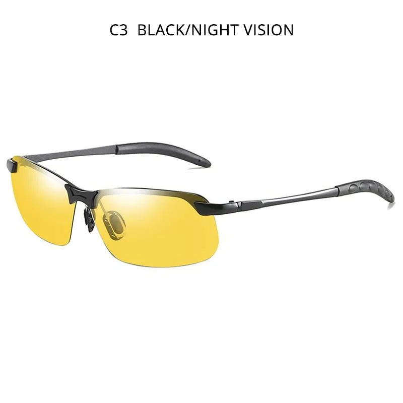 Men Intelligent Smart Photochromic Polarised Chameleon Night Vision Driving Glasses
