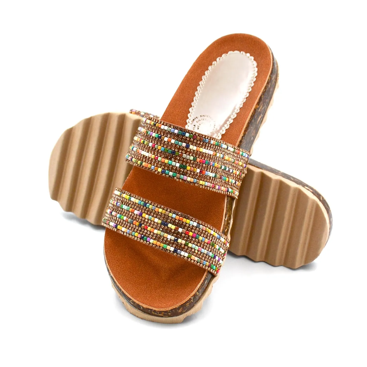 Mexican Leather Sandals with colorful beaded for Women - Model 984 (8)