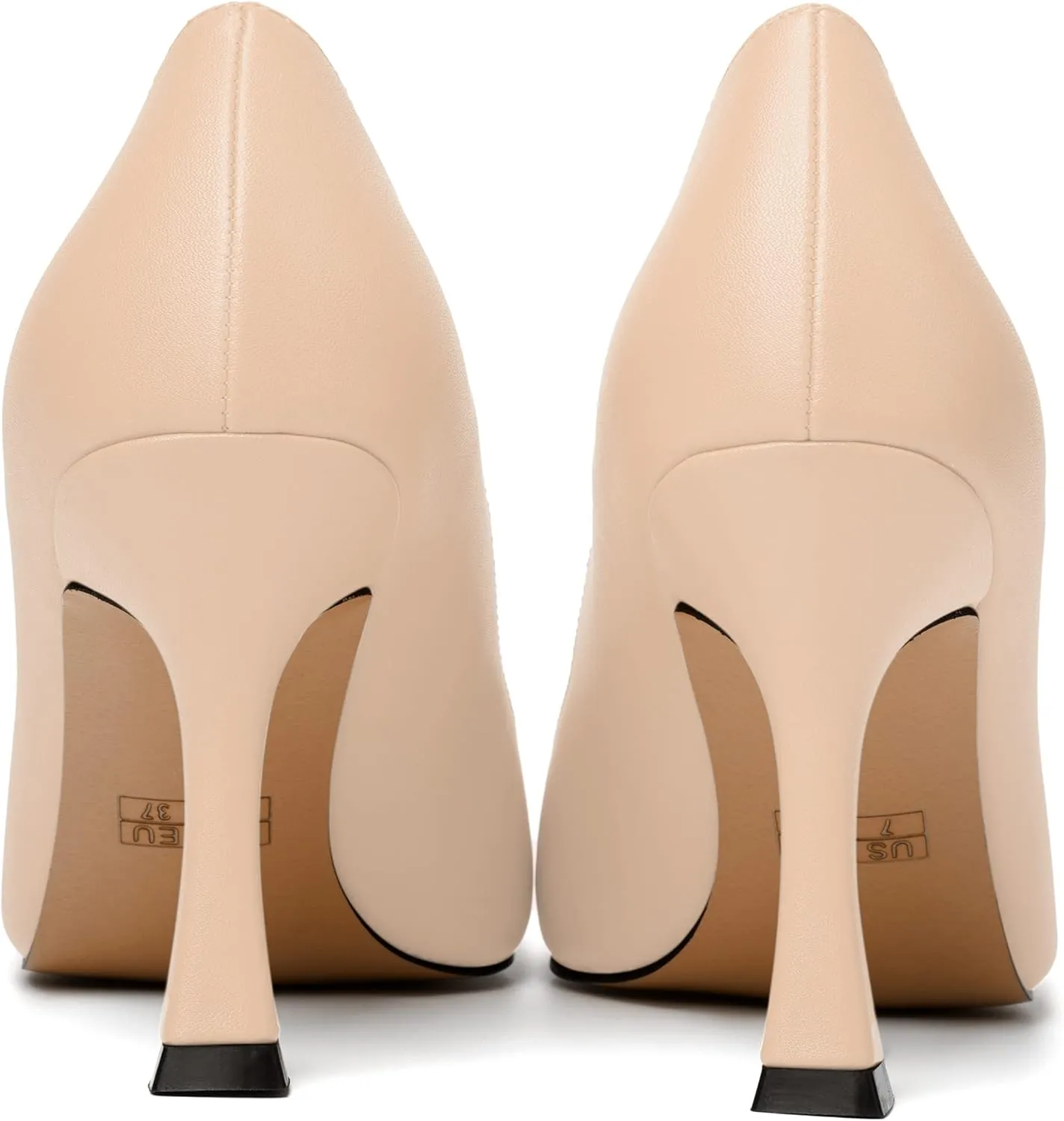 MODENCOCO Womens Slip On Elegant Matte Pointed Toe Sexy Party Stiletto High Heel Pumps Dress Shoes 3.5 Inch