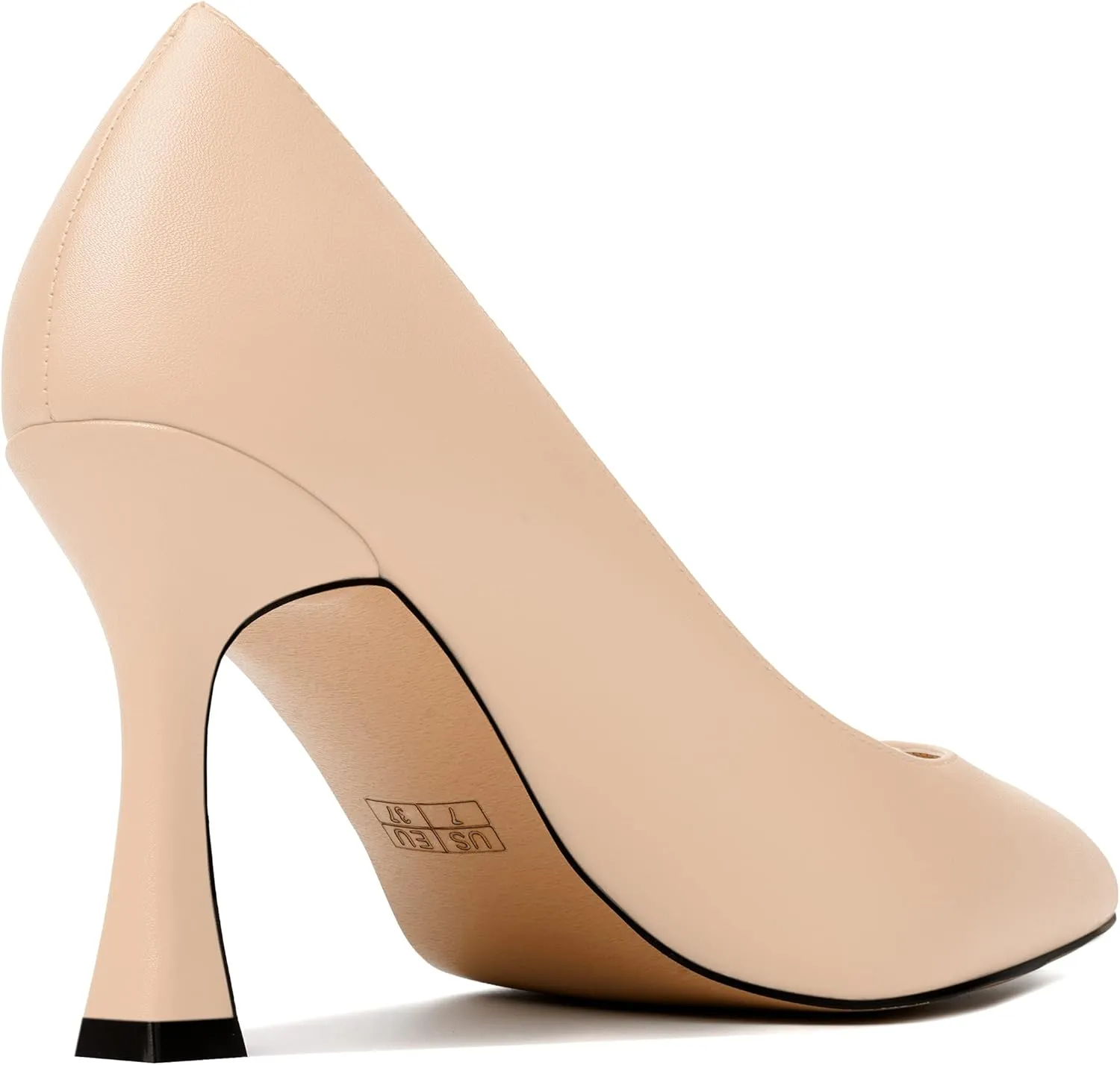 MODENCOCO Womens Slip On Elegant Matte Pointed Toe Sexy Party Stiletto High Heel Pumps Dress Shoes 3.5 Inch