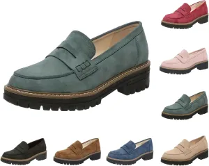 Orthoture-Orthopedic Platform Loafers Comfortable Lightweight Leather Loafers Slip-On Walking Shoes Cute Casual Dress Shoes