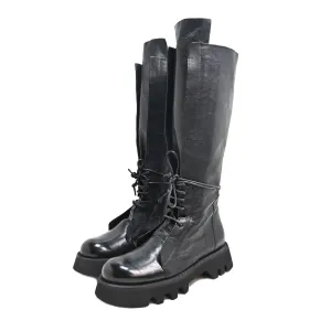STELVIO 26 - combat boots leather BLACK
