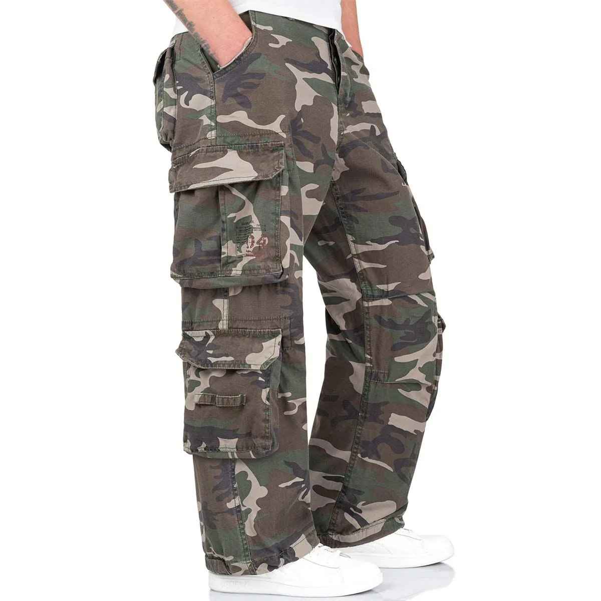 Surplus Airborne Vintage Trousers Woodland Camo