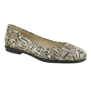Women's Scenic Ballet Flat Black Gold