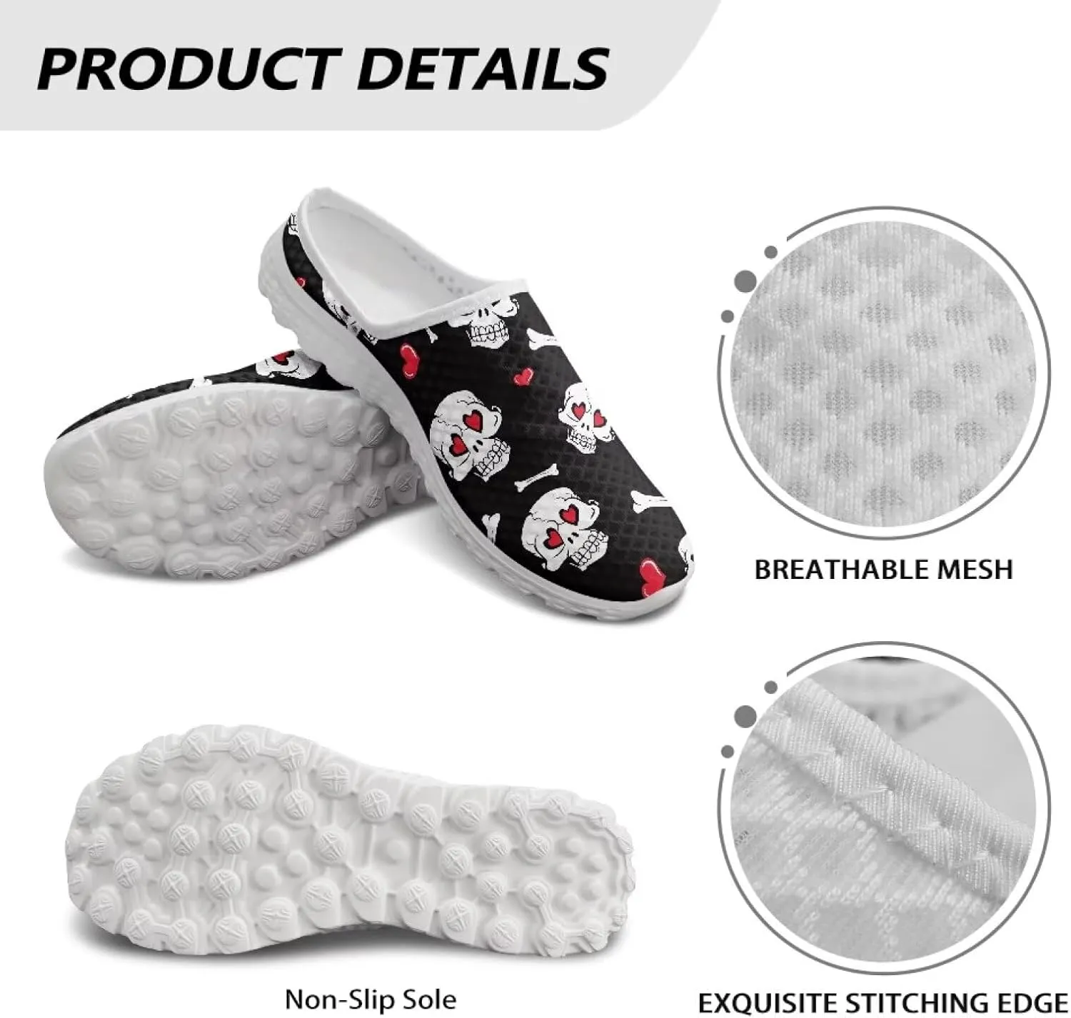 Women's Summer Mesh Non Slip Shoes Breathe Lightweight Slippers Soft Work Comfort Walking Athletic Shoe